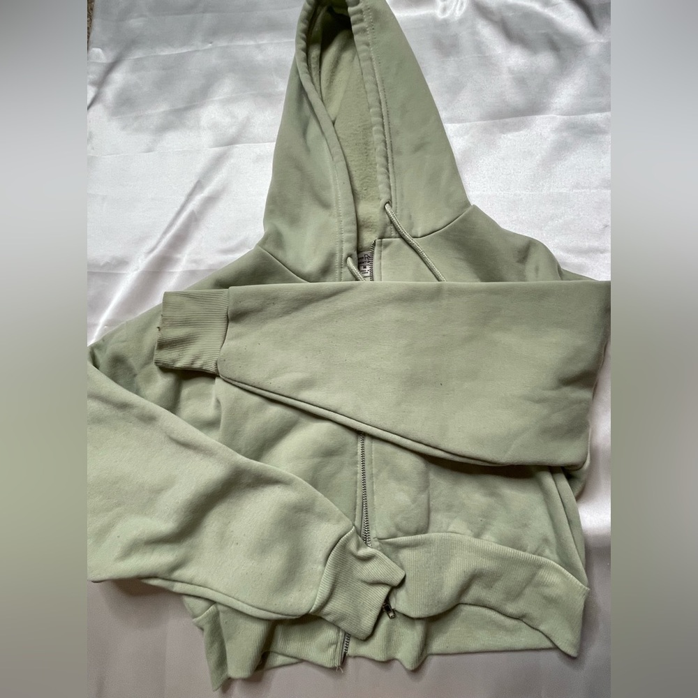 Cropped mint jacket